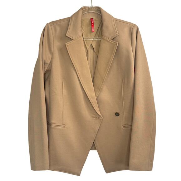 NWT Spanx Perfect Asymmetrical Tailored Toffee Blazer Women’s Size Medium - Picture 4 of 9